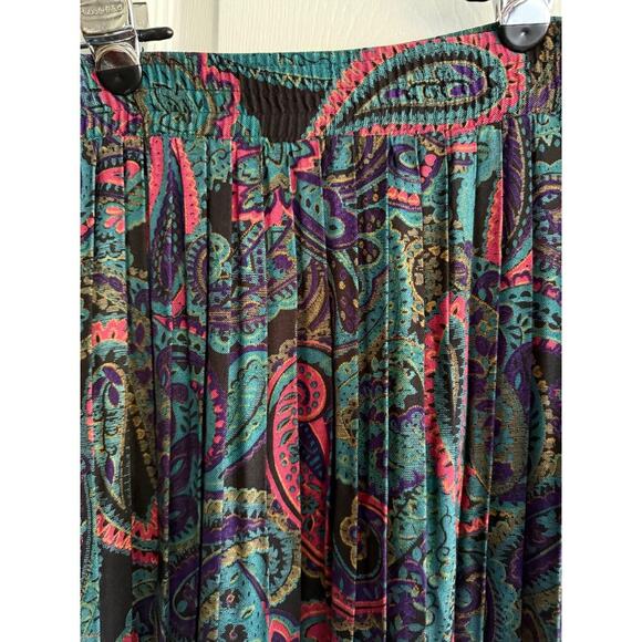Vintage Maren Paisley Maxi Skirt Size Large Made in USA Boho 80s 90s - Picture 3 of 7